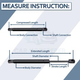 Unbranded 2Pcs Rear Liftgate Tailgate Lift Supports Gas Struts For Honda Pilot 2003-2007