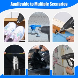 Heat Gun Kit, 1500 W Hot Air Dryer, 550 °C, 2 Stage Blower, Thermal Fuse, Electric Hot Air Dryer, Fast Heating for Removal, Soldering and Shrinking, Shrink Film, Embossing, Desoldering
