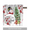 Christmas Valances for Windows Kitchen Curtains Snowman Rod Pocket Window