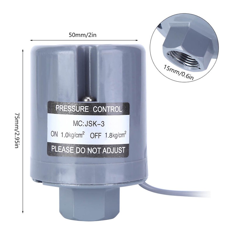 G3/8 Pressure Switch Female Thread Controller for Automatic Booster Pump