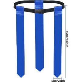 Geeyae 14 Players Flag Football Belts, Adjustable Flag Football Belt Set with Yellow and Blue Flags for Youth and Adult, Each Belt with 3 Flags