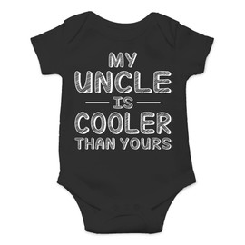 CBTwear My Uncle Is Cooler Than Yours Baby Bodysuit Adorable Romper Clothing Funny Infant Outfit (Newborn, Black)