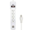 FUSSION ACUSTIC Multicontacto 4 Entradas con 2 Puertos USB Blanco