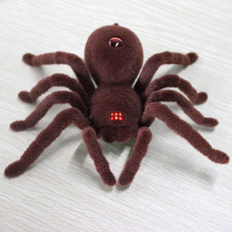 Funny Creepy Soft Scary Plush Spider Infrared Remote Control Tarantula