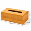 Bamboo Tissue Box Holder for Home and Office – Natural