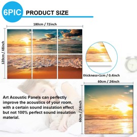 JBER Art Acoustic Panels 72" x 48", Dusk and Beach