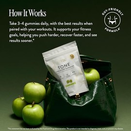 Arrae Tone Gummies – Monohidrato de Creatina 5g para Mujeres – Apoyo para Músculo Delgado, Fuerza y Recuperación – Suplemento de Tonificación Muscular