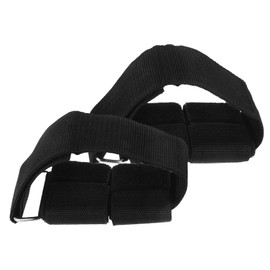 Mipcase 1 Pair Adjustable Dumbbell Foot Straps for Tibialis Training Durable Ankle Weights Attachment for Leg Extensions for Gym Home Fitness Secure Hook and Loop Closure Compatible with