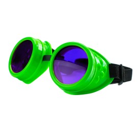 4sold Round Rave Novelty Cosplay Steampunk Goggles UK Ultra Premium Quality Steampunk Goggles Cyber Glasses Glasses Victorian Punk Style Welding Cosplay in a Gothic Style Goth Rustic Rivet Vintage