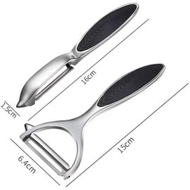 Vegetable Peelers for Kitchen, Peeler Set,Stainless Swivel Fruit Vegetable Peelers Set,2 Pcs Stainless Steel Y-Shaped and I-Shaped Swivel Blades Peeler for Potato, Carrot, Apple, Veggie, Fruit