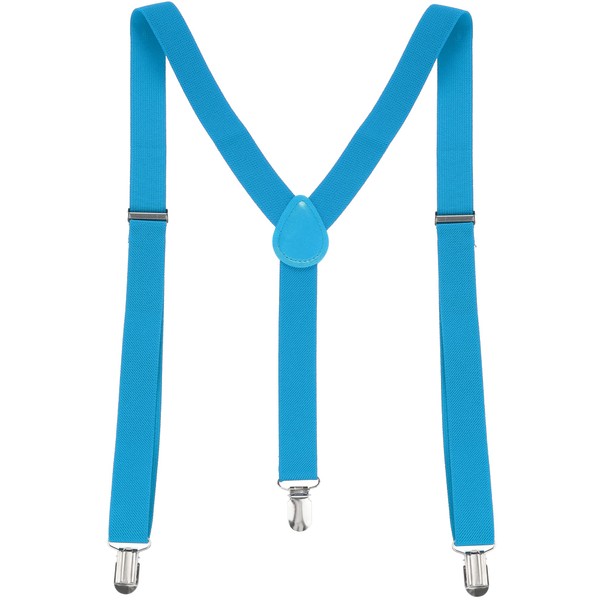 sourcing map Women's Suspenders Metal Clips Adjustable Elastic Band Y