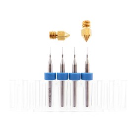 3D Printer Clogged Extruder and Nozzle Print Head Kit 4pc .2mm + 2qty Nozzles .2mm MK7 MK8 Makerbot RepRap Felix More 1.75mm Filament ABS PLA …