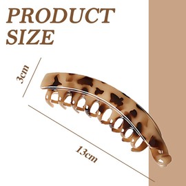 XYTAHDM 5 Stück Groß Bananen Haarspange Vintage Bananen-Haarspangen Banana Clip Rutschfeste Leopard Haar Spange Haarclips Bananen Haarspangen Damen Mädchen Dicke Mittleres Haar