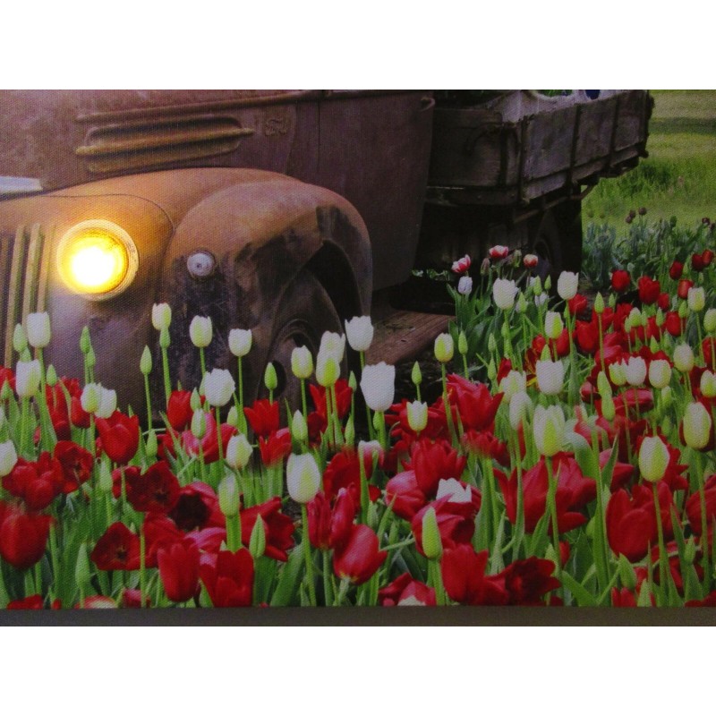 Ford Rusty Farm Truck Print Lighted LED Headlights Ford Truck