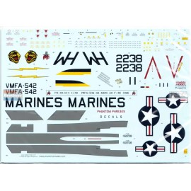 Phantom Phreaks PPD48014 1:48 Phantom Phreaks Decals - F-4B Phantom II VMFA-542 Tigers Da Nang