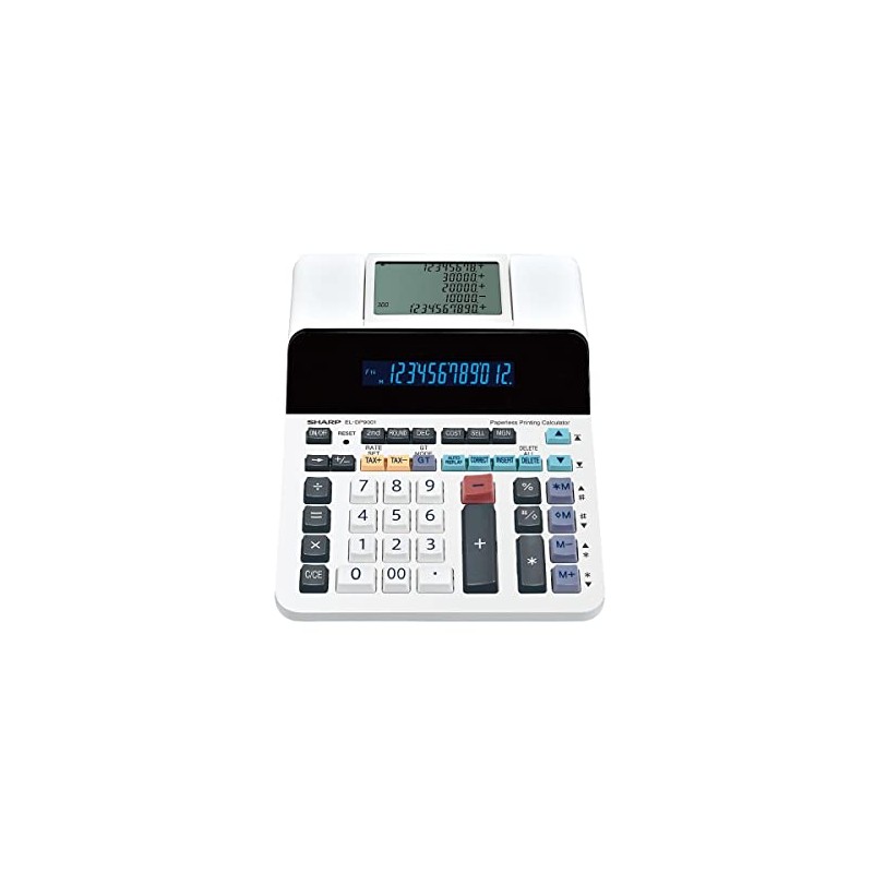 Calculator PAPERLESS Printing AC 12 Digit Fluorescent DISP.