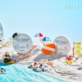 Doel 본품5개 기획행사 도엘 DOEL 100% 무기자차 촉촉 빅앤슬림 선쿠션 SPF50+ PA++++ 영유아부터 온 가족 사용 27g (본품 5개) Doel 100% Mineral Sunscreen Moist Big & Slim Sun Cushion SPF50+ PA++++ for Infants to the Whole Family 27g (5 Products)