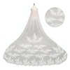 3 Meter Bridal Veil Lace Applique Metal Comb Fixing Ultra