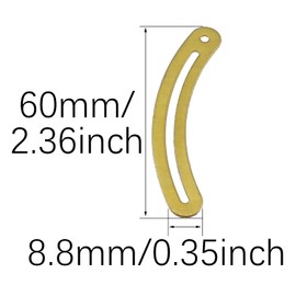 RLECS 4PCS All Brass Support Shelf Furniture Connector Golden Wooden Box Lid Support Hinge 60MM/2.36Inch Long Suitable for Jewellery Box Cabinet Furniture Cupboard and Storage Shelve