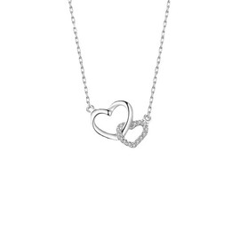 YLSTECSL Y2k heart necklace for women cute cool Purple zirconia Pendant Collarbone chain necklace jewelry gift