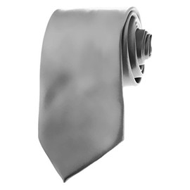 Romario Manzini Formal Tie Solid Dark Silver TO-50