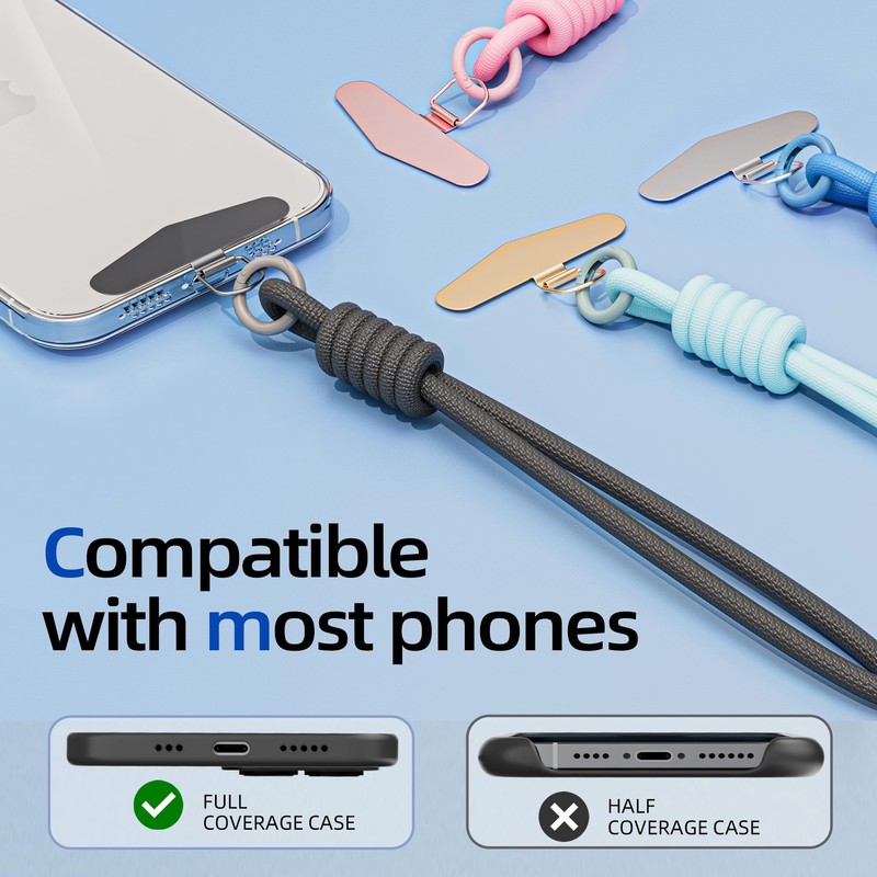 SURDOCA Phone Tether Tab Thin, 2 Pcs Phone Lanyard Tab