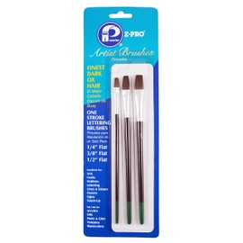 Premier Artist Brushes Dark Ox-Hair Lettering, 3 Piece Set, AR10106
