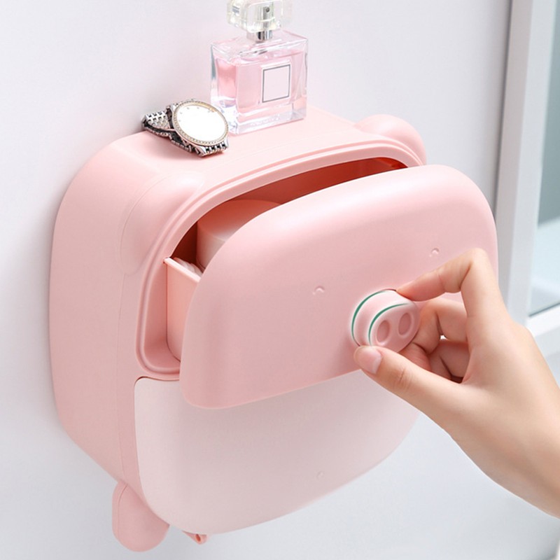 Wall Mounted Tissue Box Cartoon Large Space Cute Lovely Tissue