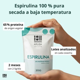 Espirulina Artesanal 200g (Hebras Crujientes) – Sabor Suave, 65% Proteínas, Alga Natural Vegana – Alternativa Premium al Polvo y Pastillas - Calidad Francesa – 2 Meses