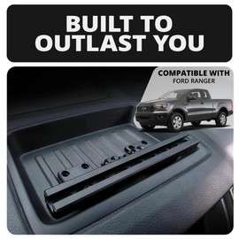 Tackform TRAXX Slim Track Dash Mount - Magnetic Phone Holder - Compatible with MagSafe, 2019-2023 Ford Ranger (Without Switch Panel) | Billet Aluminum, No Drilling Required | Carbon Fiber Arm | Green