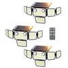 SZPOWER 6000LM Solar Lights Outdoor Waterproof, 6 Heads Solar Flood