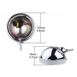 SINLIRU Chrome Passing Lights 4.5inch Motorcycle Driving Fog Lamp with 4-1/2 inch Auxiliary Spot Light Housing Bucket Mount Bracket For Touring Electra Glide Road King