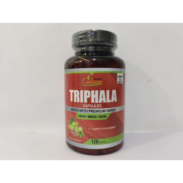 Organic Triphala (3 Fruit Powders) Capsules 3000mg, 120 Veggie Capsules