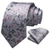 HISDERN Floral Paisley Wedding Party Prom Tie Handkerchief Men's Necktie