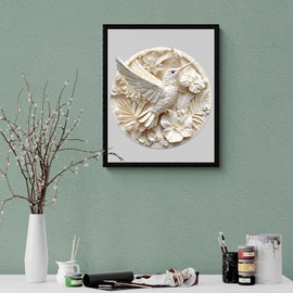 Jigfoxy Wooden Puzzles for Adults, Paper Hummingbird Wood Puzzles Adult, Unique Animal Shape Wooden Jigsaw Puzzles for Adults, Birthday Gifts for Puzzle Lovers, Family, Friend (L-13.4*13.3in-300pcs)