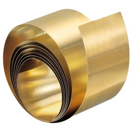 TA-VIGOR 1Pcs Brass Sheet Roll, 2000mm x 30mm x 0.3mm Metal Foil Plate Roll Brass Metal Thin Sheet Strip for Crafts, Electrical Repairs, DIY Projects, Grounding