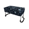Compact sitting chair, Small, Foldable (Pattern) (Small Flower Navy)