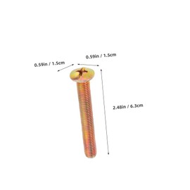 FUNOMOCYA 20pcs Screw Screw Accessories Bed Frame Chair Leg Mounting Bolts Furniture Hardware Crib Mounting Bolts Bed Frame Accessory Furniture Barrel Nuts Golden Cold Rolled Steel