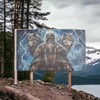 Pandiui23 Decorative House Flag for Yard Norse Viking Runes Print