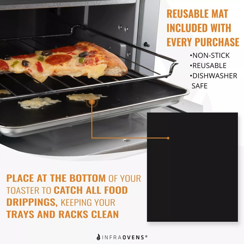 INFRAOVENS Reusable Liners for Toaster Oven Air Fryer 9 x