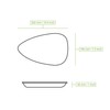 BIOZOYG Disposable Plates, Pack of 50, 17 cm Drop-Shaped -