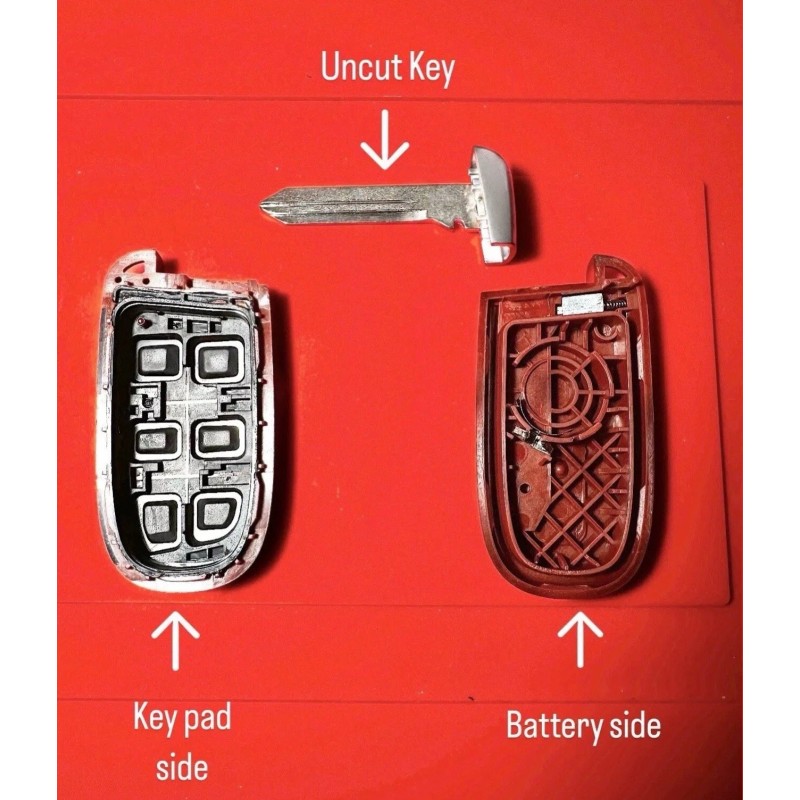 1 RED GT KEY FOB SHELL Dodge Charger Challenger Jeep