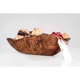 Windalf Galina Rustic Bowl 17 cm Teak Wood Jewellery Bowl Key Tray Handmade Root Wood