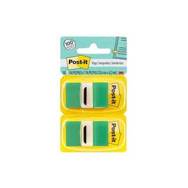 Post-it Flags Value Pack, verde, 1 pulgada de ancho, 50/dispensador, 12 dispensadores/paquete