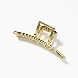 Fodattm Hair Claw for Adults Solid Color Vintage Simple Alloy Hair Clamp Large Shark Clip Ponytail Holder Hair Claw Accessories for Girls and Women (Gold)