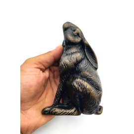 Cast Iron Rabbit Door Knocker, Antique Finish Heavy Duty Metal Knockers for Garden Wooden House Farmhouse, Home Décor Accessories Classic Vintage Design