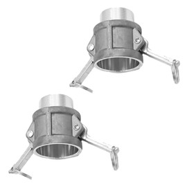 ZUDKSUY 2Pcs 1-1/2 Inch Polypropylene Camlock Coupling Kit (Type A), Female Coupler with Hose End and Internal Camlock Gasket, Suitable for Industrial Chemical Pipelines