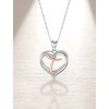 INFUSEU Sterling Silver Initial Pendant Necklace for Women T Letter