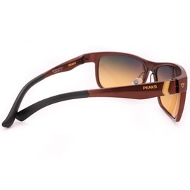 PeakVision AM1 Brown Non-Polarized Driving Sunglasses for Men & Women - Dual-Zone Lens Technology, Zero Distortion, RA Filters, UV Protection Eyewear With Durable Frames for Golfing, Driving, Sports