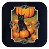 Fall Shirt for Men Black Cat in A Pumpkin Patch